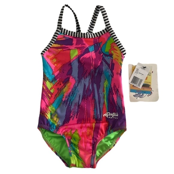 (NWT) Dolfin Uglies Toddler Girl’s 1PC Swimsuit, Size: 3T